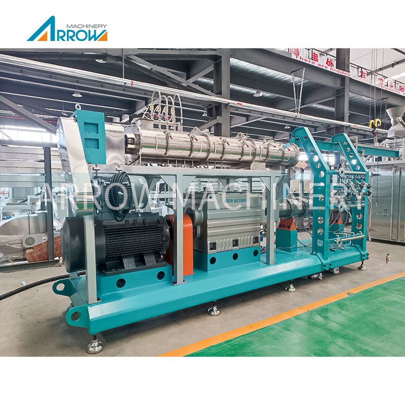 Best Quality Organic Fish Feeds Pellet Making Machine High Productivity Floating Fish Foods Twin Screw Extruder