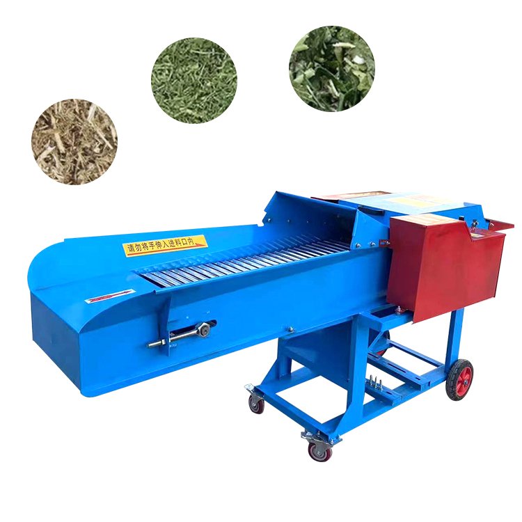 Mini chaff straw crusher animal cattle feed making grass shredder silage chopper hay fodder forage chaff cutter machine