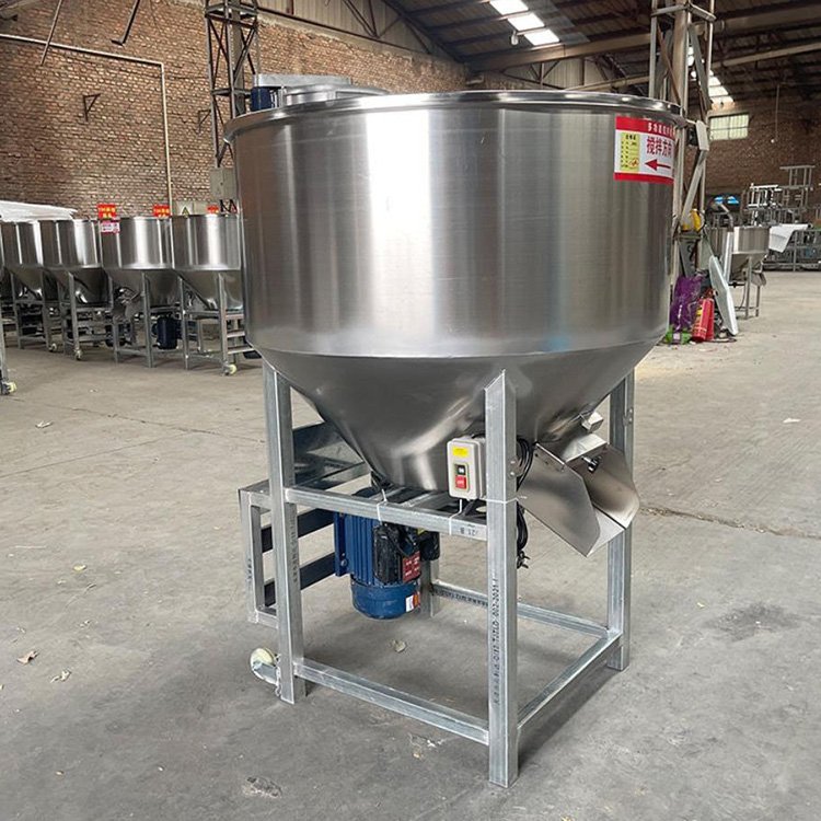 Stainless Steel Farm Poultry Chicken Feed Mixer Processing Grain Grinder Machine Fish Feed Mixer 200kg Animal Feed Mill Mixer