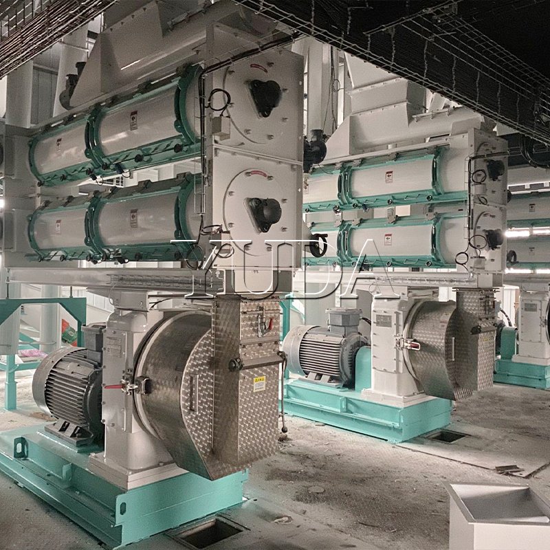YUDA High Productivity 8-10 t/h Steel Pellet Making Machines Computer-Controlled Poultry Maize Farm Used Engine Animal Feed