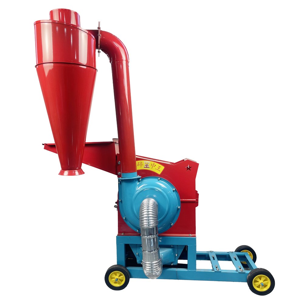 Self priming livestock animal feed straw hammer maize grinding mill forage corn grain crusher chopper cutter machine 600 kg/h