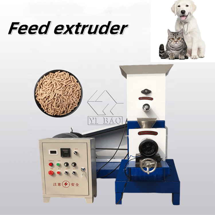 Floating fish feed pellet extruder pet feed extruder cat and dog food making machine