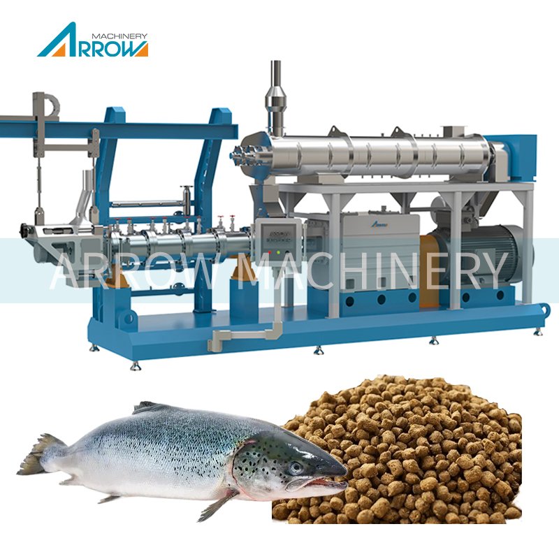 Animal pet dog food fish feed pellet production line extruder machine manufacturing equipment