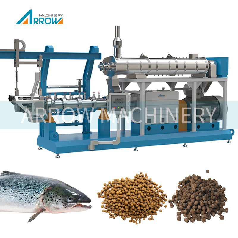 Animal pet dog food fish feed pellet production line extruder machine manufacturing equipment