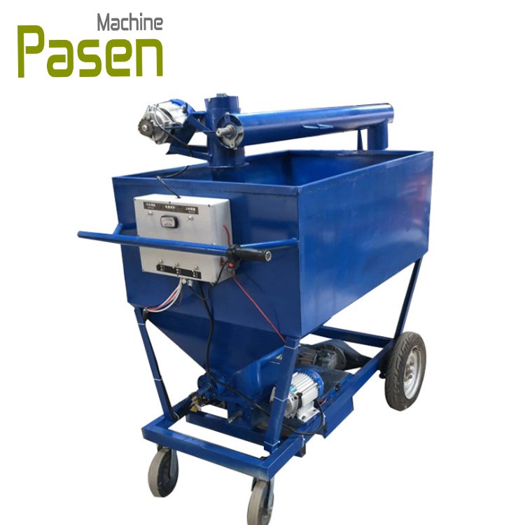 Hand push feeding cart for cage animal feed trolley cart auto feeders for chicken