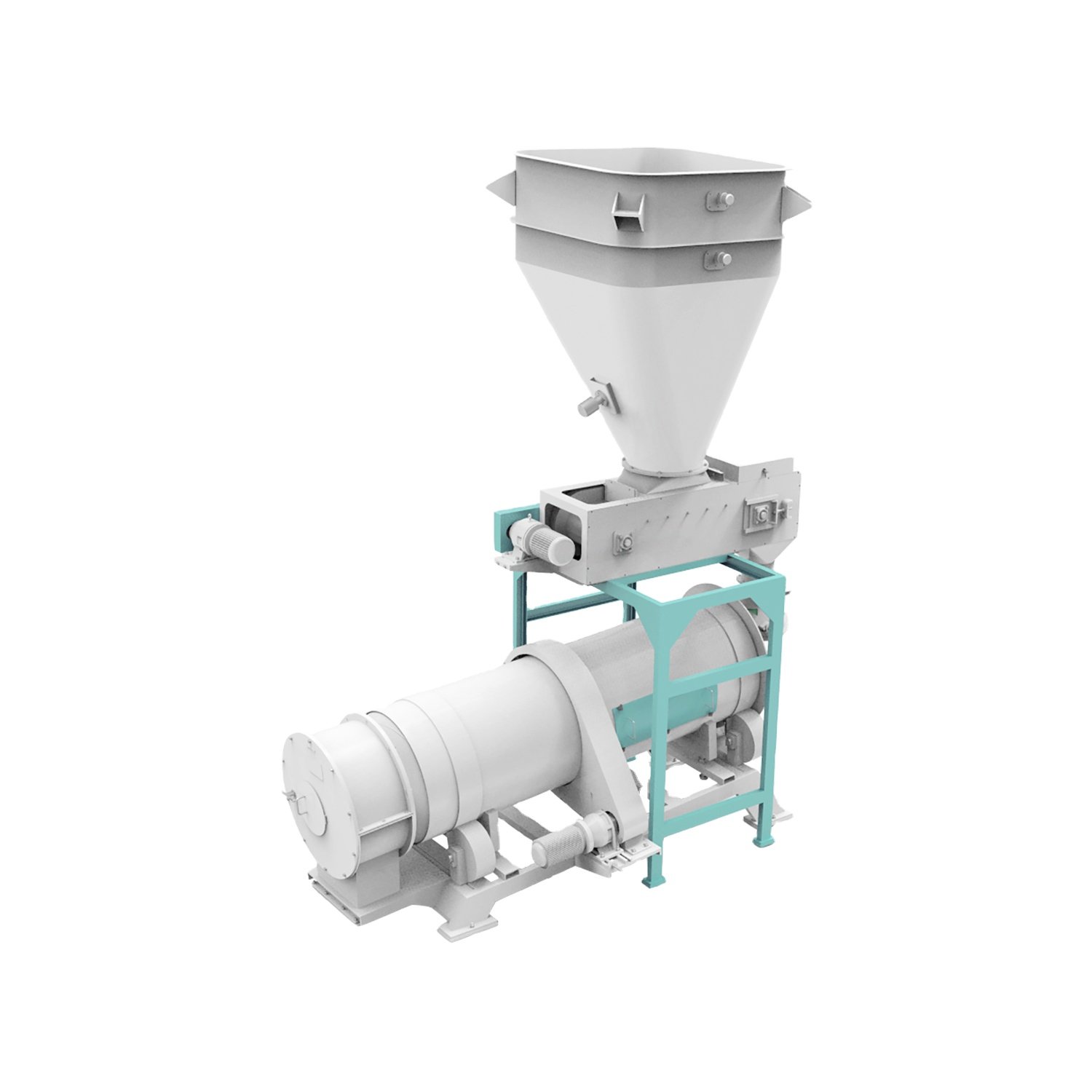 Poultry and Animal Feed Pellet Continuous Horizontal Rotary Drum Liquid Coater in Coating Machine with CE Certification