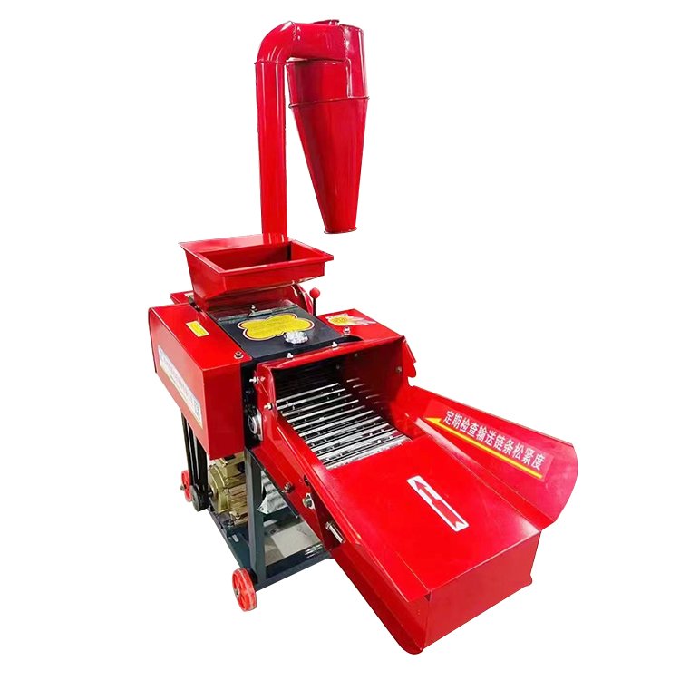 chaff cutter machine with diesel engine silage agricultural straw forage chopper animal feed milling crushing machine