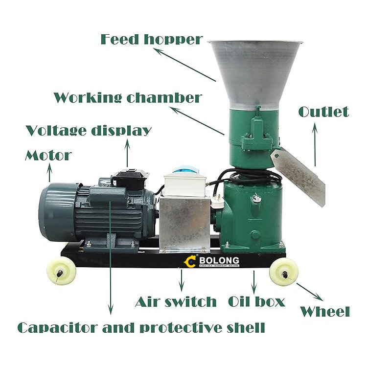 mini poultry animal peletizadora pelletizer small feed pellet mill making machine