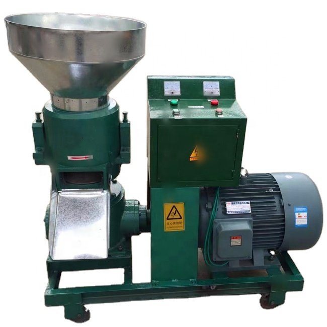 Diesel Engine Chicken Food Pelletizer Machine For 600kg/h Animal Feeds Wood Granulator