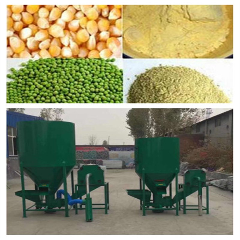 Automatic Chicken Feed Making Machine 1 Ton 2 Ton Small Vertical Corn Grinder And Mixer Poultry Animal Feed Process Machine