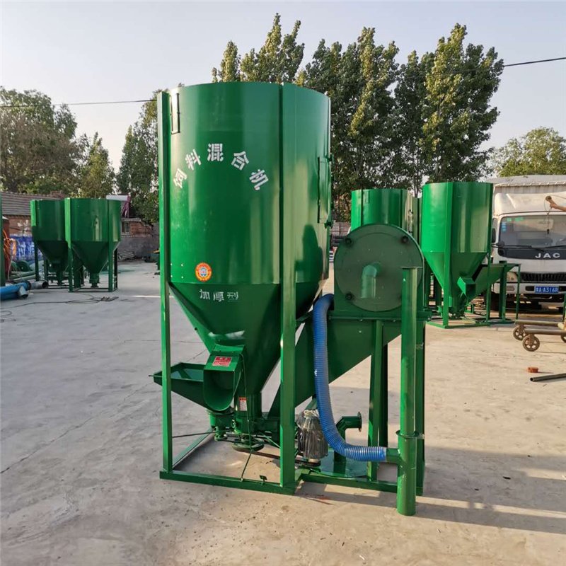 Automatic Chicken Feed Making Machine 1 Ton 2 Ton Small Vertical Corn Grinder And Mixer Poultry Animal Feed Process Machine