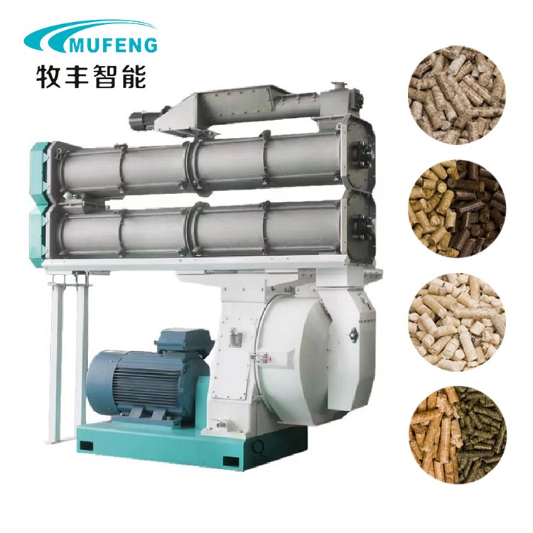 MuFeng High Efficiency Mill Make Extruder Processing Goat Ring Die Animal Feed Pellet Machine
