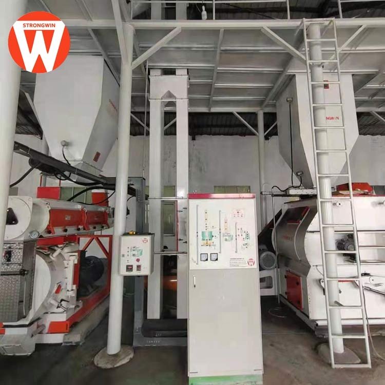 China Strongwin livestock poultry animal feed mill machinery feed processing line