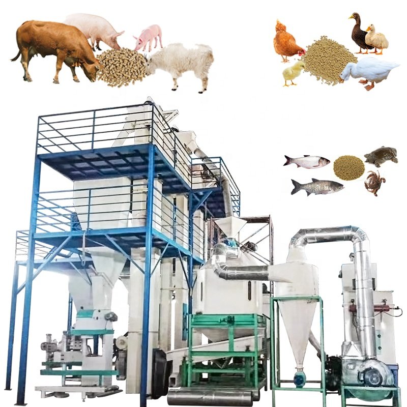 Animal Feed Pellet Making Machine Chicken Feed Pellet Plant Poultry Food Processing Machinery