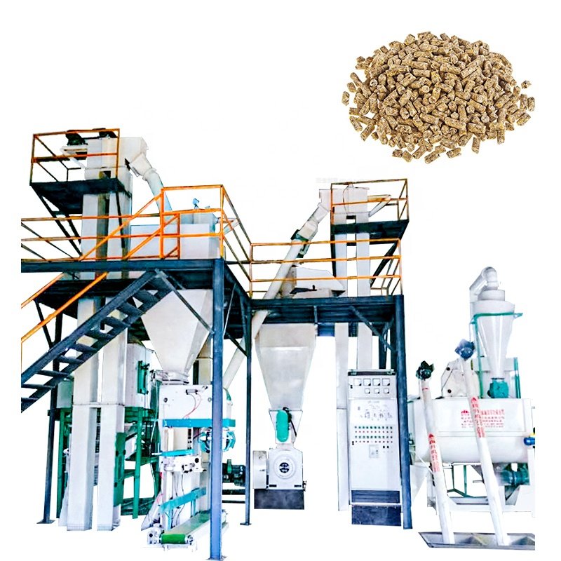 Animal Feed Pellet Making Machine Chicken Feed Pellet Plant Poultry Food Processing Machinery