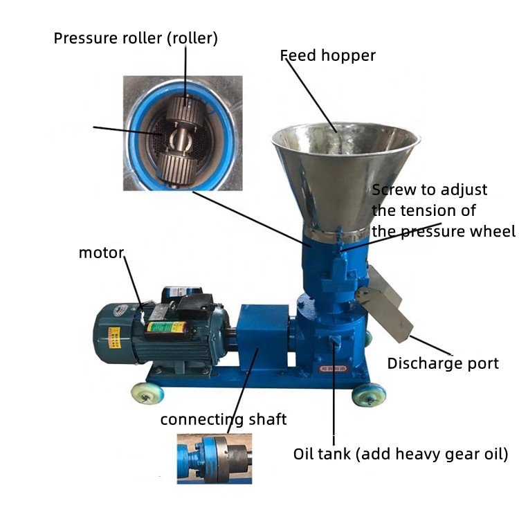 Small Feed Processing Machine Mini Feed Making Machine Animal Feed Pellet Mill