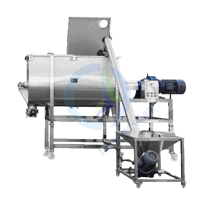 Soil Wet Feed 2 Ton Ribbon Blender 250kg Batch 1 Ton Horizontal Poultry Animal Feed Cattle Feed Mixer