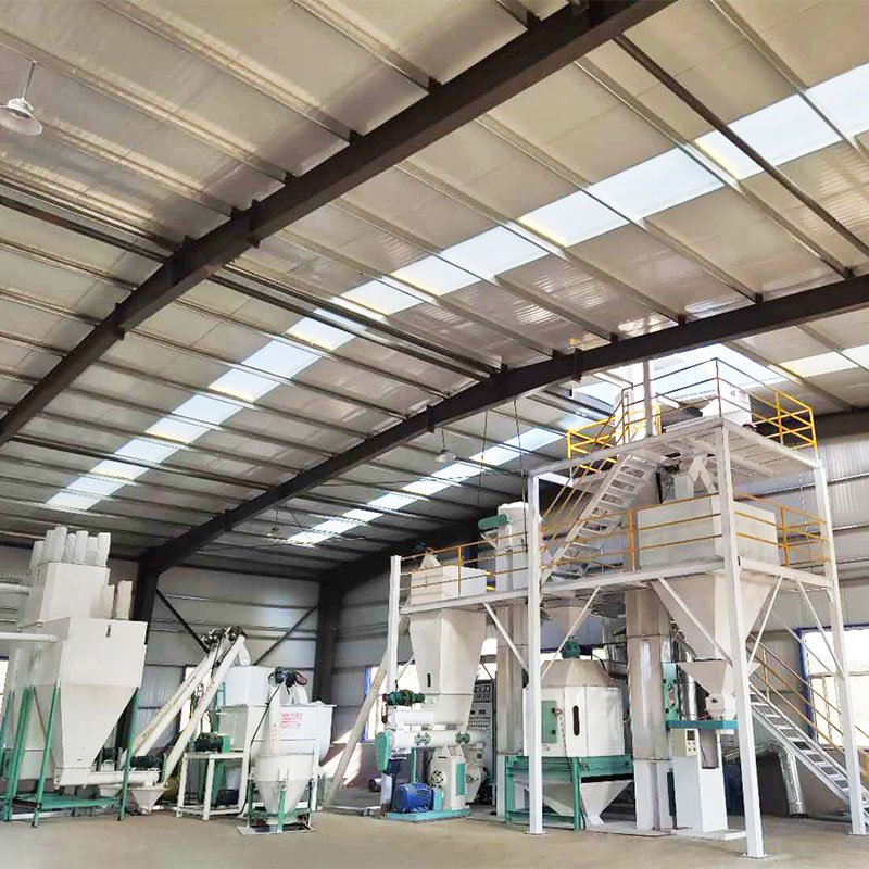 1-2 Tons Per Hour complete poultry animal feed pellet machine/Cattle, chicken, pig feed production line price