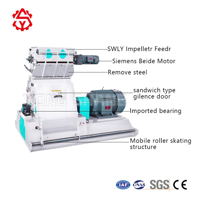 Animal Feed Grain Crusher/Corn Maize Feed Grinder Hammer Mill For Sale/Rice Husk Grinder Hammer Mill Machine For Animals Feed
