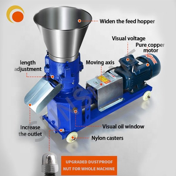 Factory wholesale ZC125 animal feed pellet machine cattle cow feed production machine