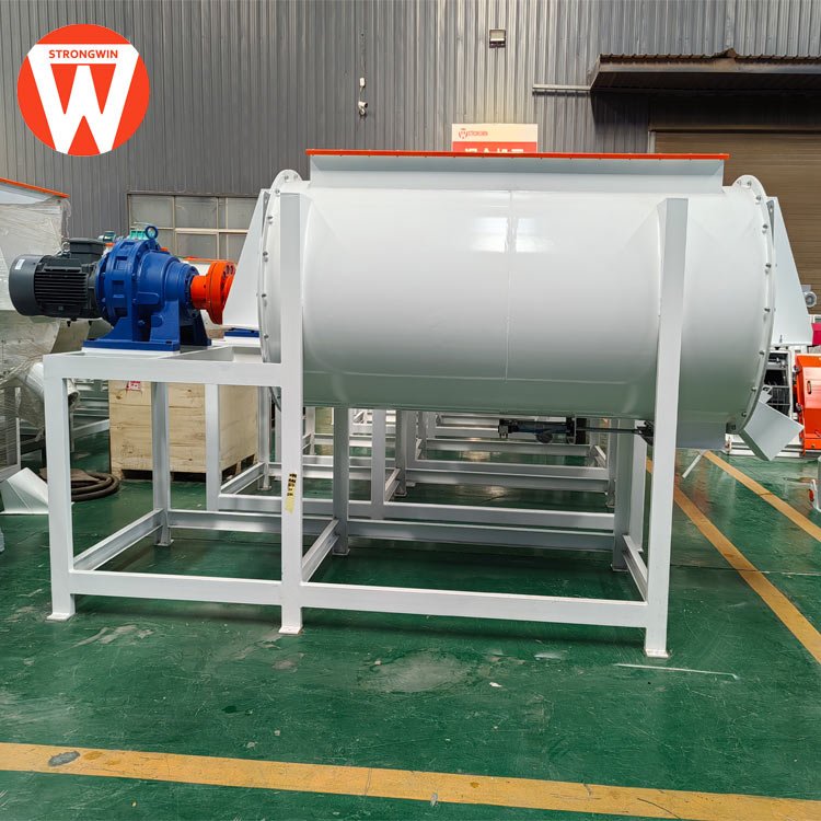 animal feed mixer horizontal 1 ton SHW series single shaft ribbon feed mixer for chicken