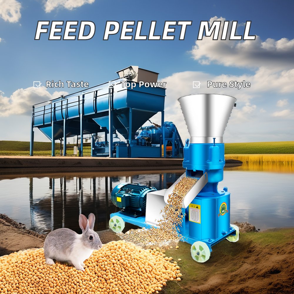 High Productivity Animal Feed Pellet Making Machine Used Poultry Chicken Feed Milling Machinery Engine Gear Core Farms Plants