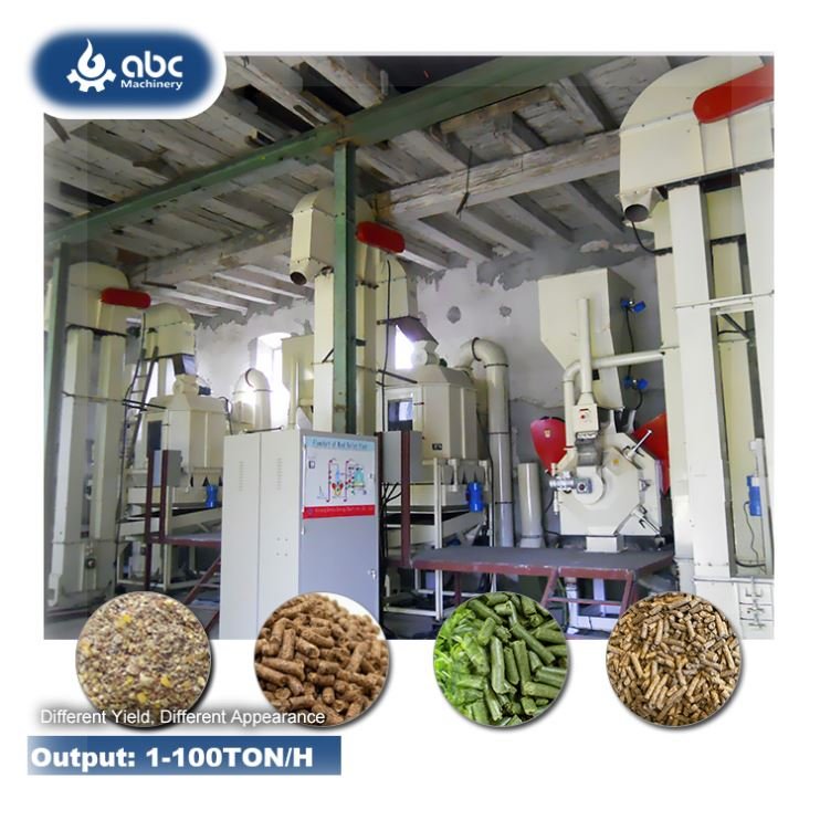 3TPH large scale turnkey type animal feed pellet production line poultry feed mill plant