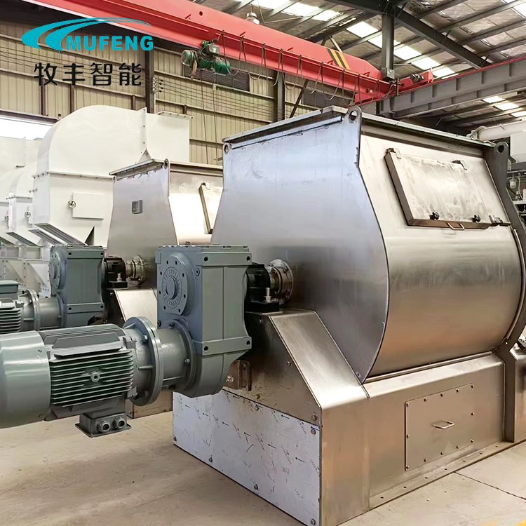 Animal feed 1 ton paddle mixer 250kg 100kg 500kg per hour feed mixer machine animal in kenya