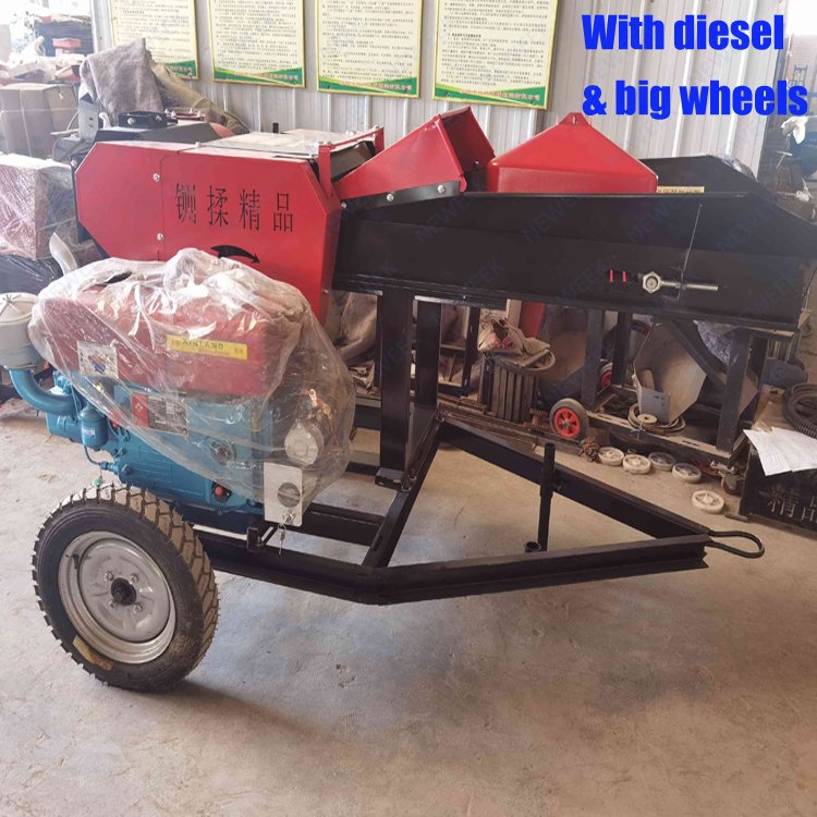 NEWEEK sri lanka 2 in 1 farm gasoline diesel engine chaff cutter machine animal grass chopper machine for animals feed