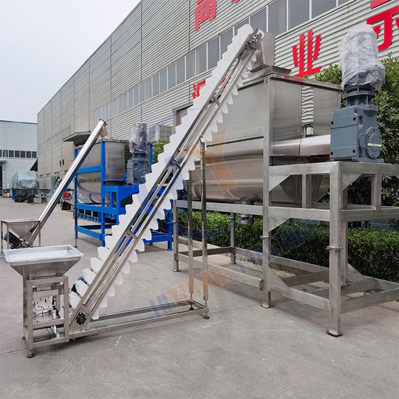 250kg Batch Soil Wet Feed 2 Ton Ribbon Blender 1 Ton Horizontal Poultry Animal Feed Cattle Feed Mixer