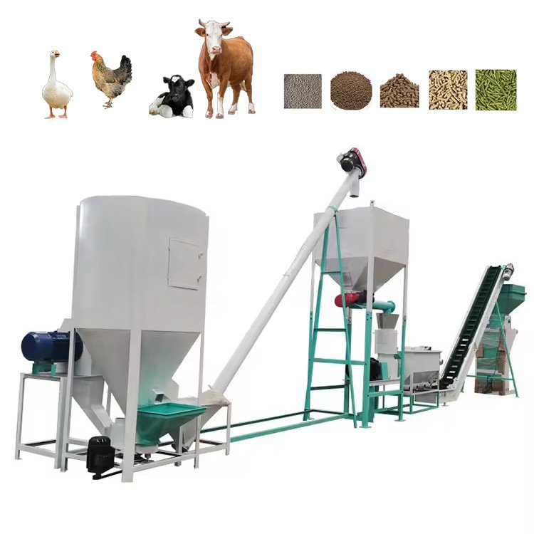 Wholesale Price 5 Tons Animal Feed Production Line Animal Feed Making Machine Manufacturing Plant