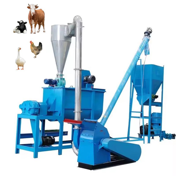 Wholesale Price 5 Tons Animal Feed Production Line Animal Feed Making Machine Manufacturing Plant