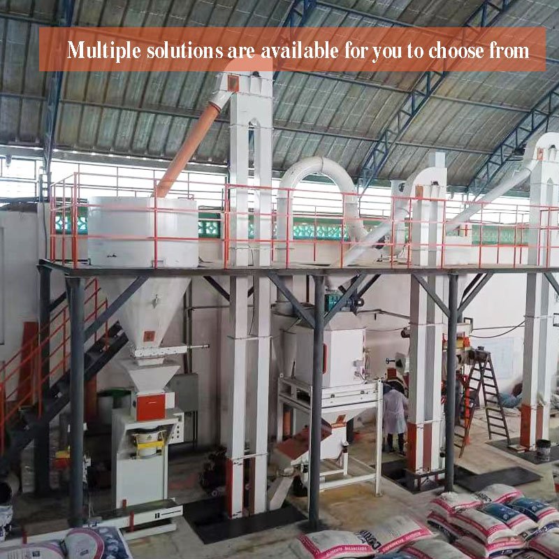 Chicken house feed line animal feed factory project 1 ton pellet plant