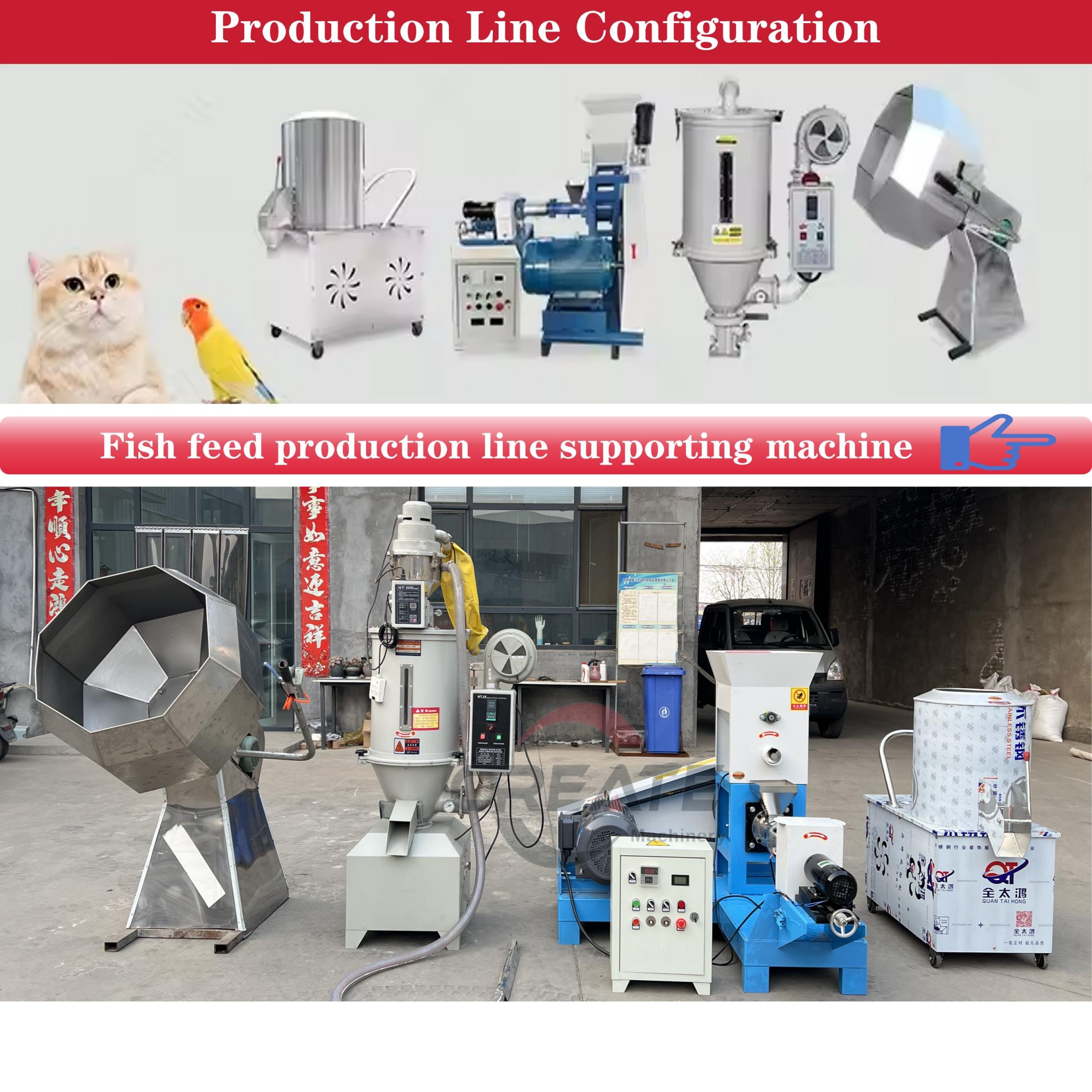 Diesel Engine Animals Feed Pallet Maker Cat Floating Fish Feeds Pellet Making Machine Poultry Feed Processing Machinery