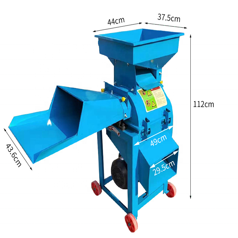 Multifunctional Agriculture Green Farm Use Silage Cow Feed Grass Chaff Cutter Machine Animal Feed Crushing Grain Machine