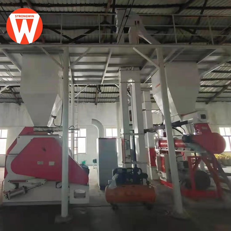 SZLH420 10T/H chicken pig poultry animal feed pellet mill plant Installation