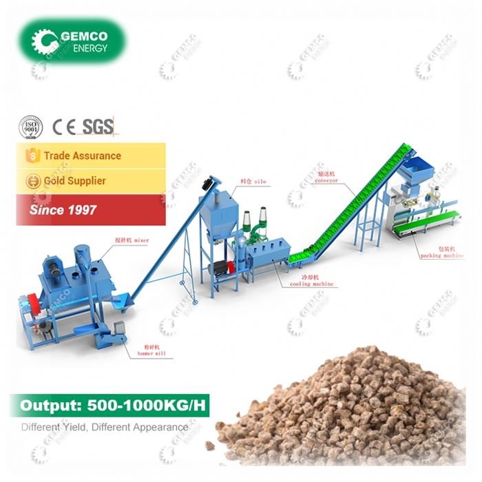 Fully Automatic Small Poultry Cattle Animal Pig Feed Pellet Making Machine for Manufacturing Chicken,Broiler,Alfalfa Grass