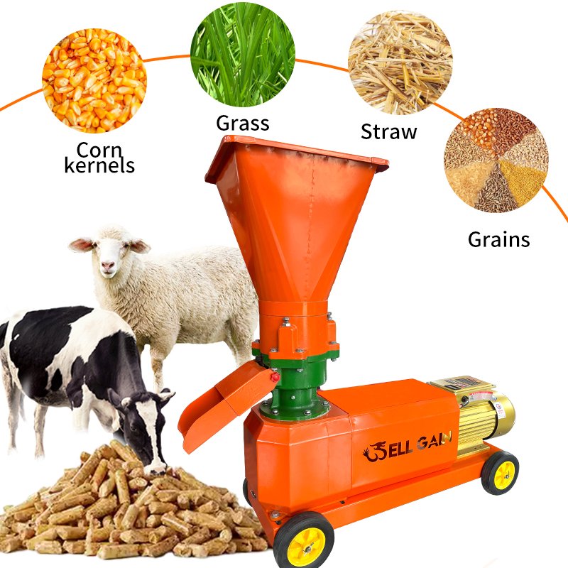 Animal food mixer poultry feed pellet machine wood pellet mill making machine.and chicken feed pellet machine 200 kg/h