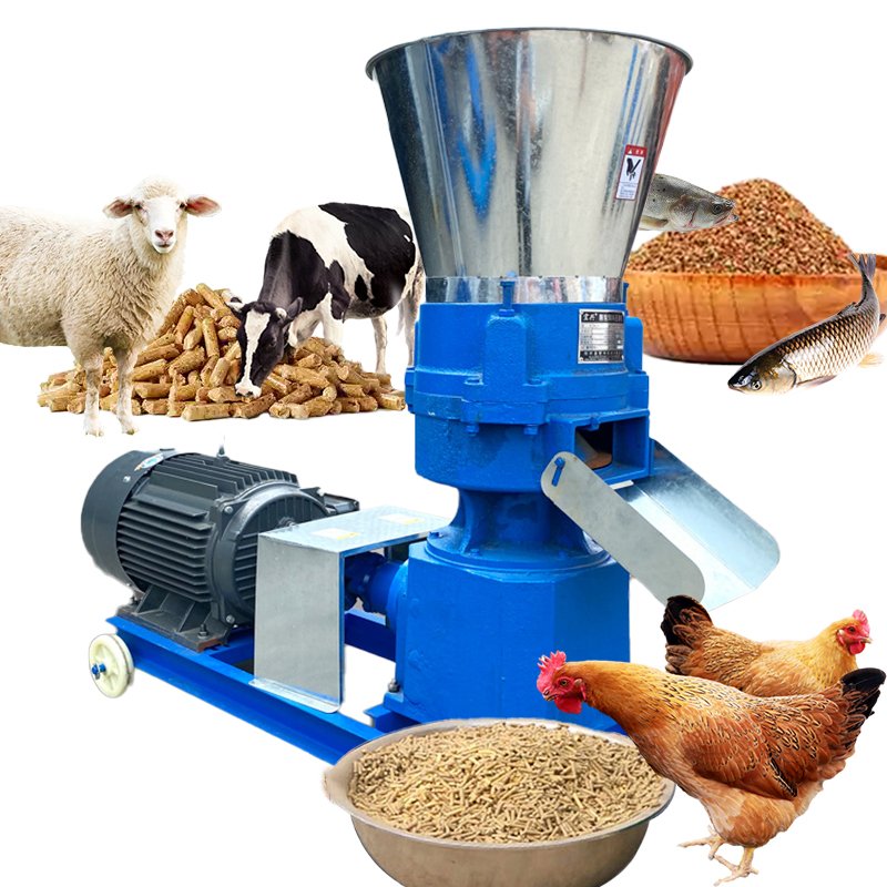 Animal food mixer poultry feed pellet machine wood pellet mill making machine.and chicken feed pellet machine 200 kg/h