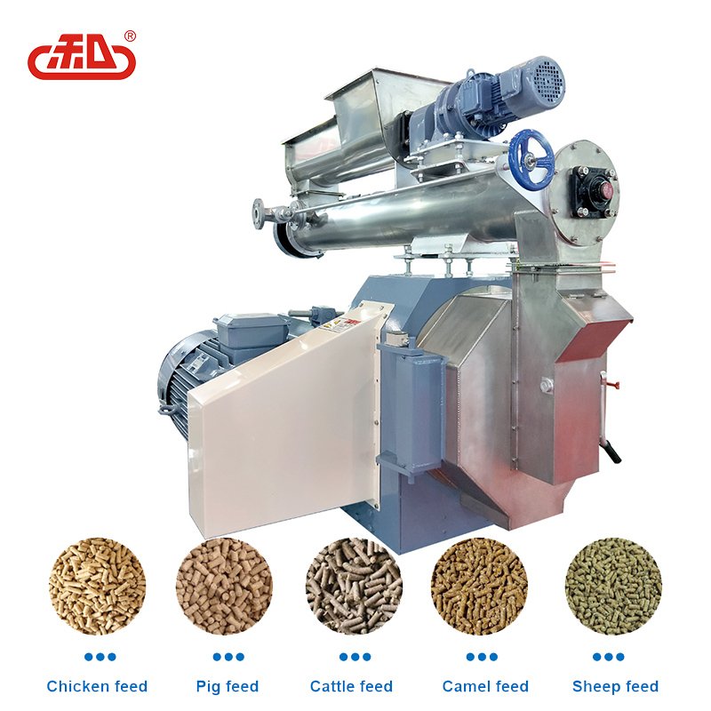 Poultry farm feed mill animal feed granulator 1-10 tph ring die pellet mill price
