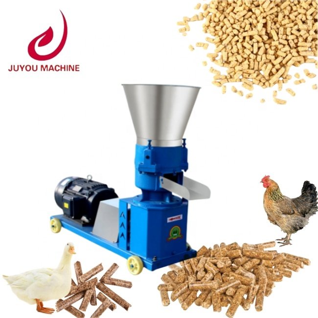 JUYOU animal feed making machine production line feed pellet machine fish chicken pig feed machine