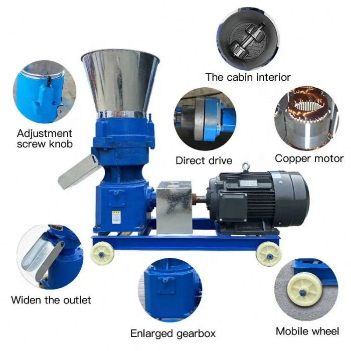 JUYOU animal feed making machine production line feed pellet machine fish chicken pig feed machine