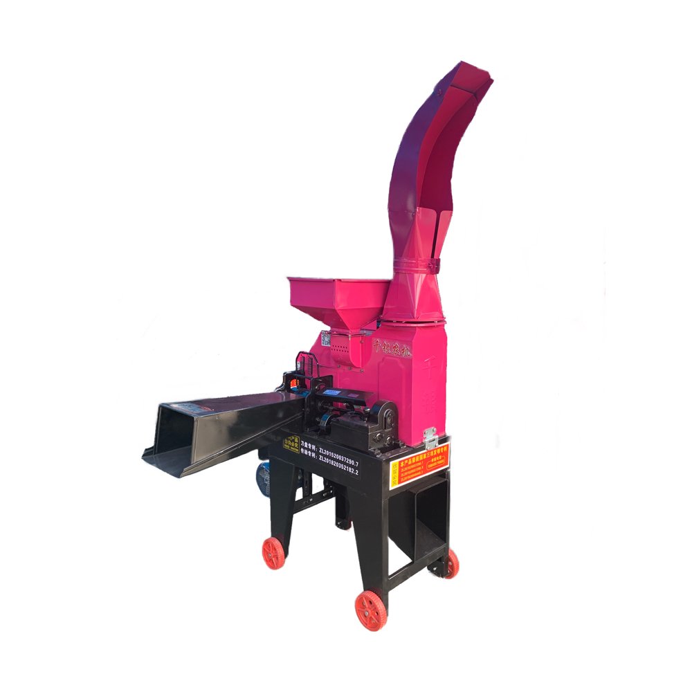 Agricultural forage fodder silage hay paddy straw stalk grass chopper crusher chaff cutter machine for animal feed 2.0 ton/h