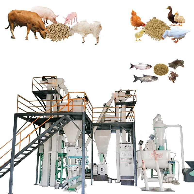 Animal Feed Pellet Making Machine Chicken Feed Milling Machine Poultry Food Processing Machinery