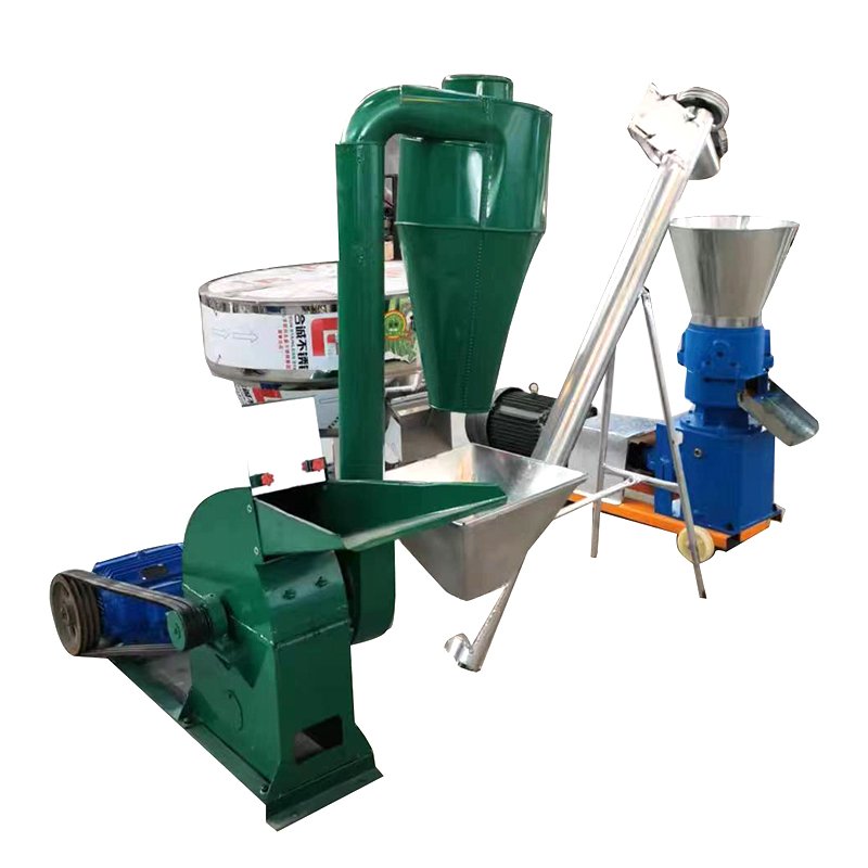 Ranch small feed pellet making processing machine livestock poultry chicken animal feed production line machinery