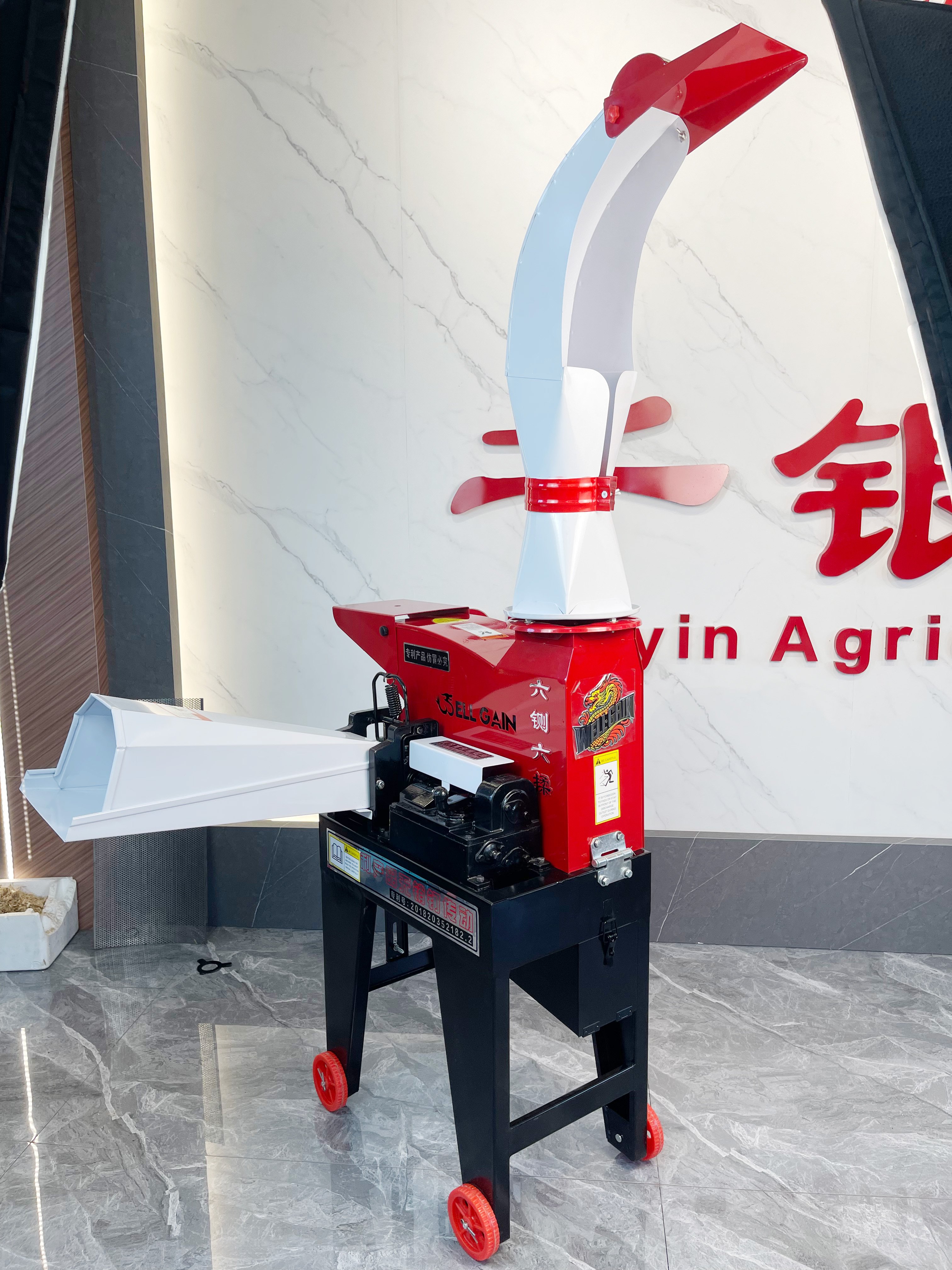 Livestock feed processing forage straw hay crusher silage chaff cutter machine grass chopper machine animal feed farm 1.5 ton/h