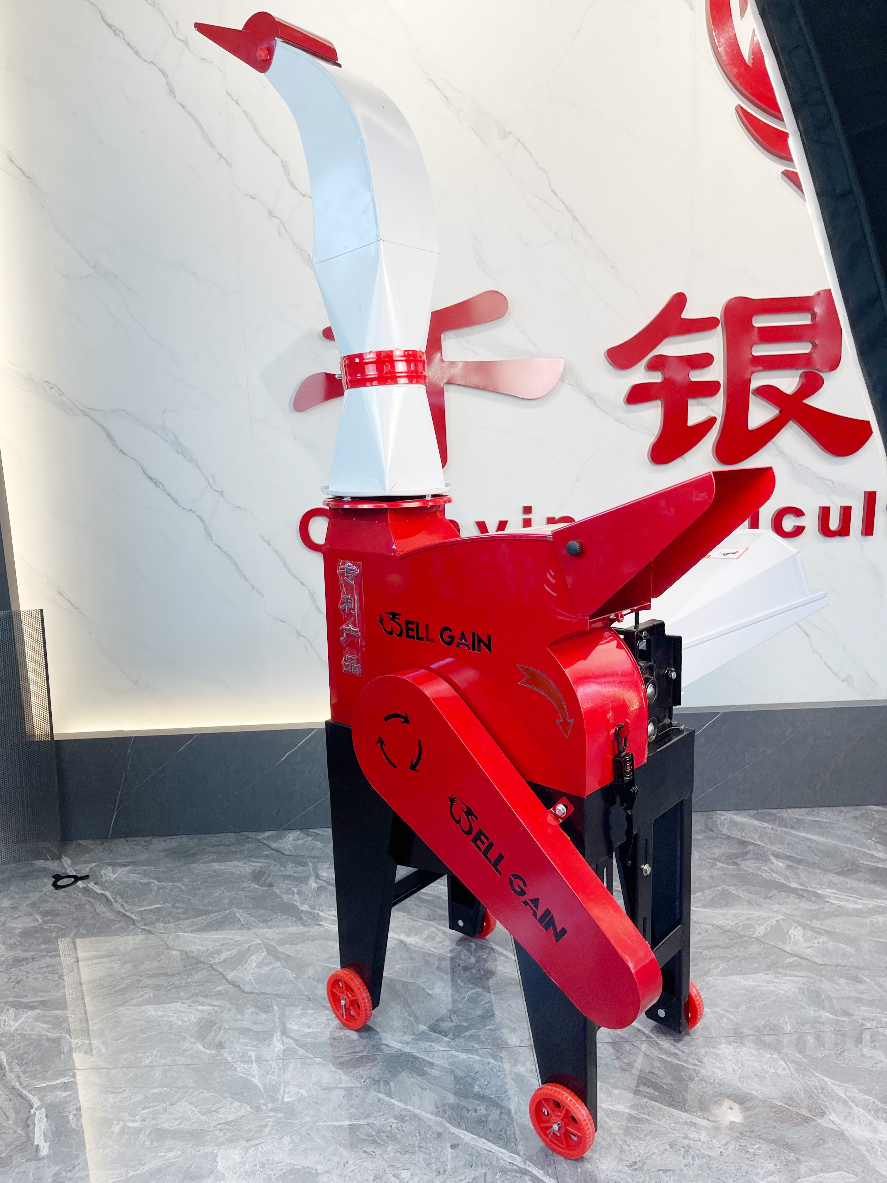 Livestock feed processing forage straw hay crusher silage chaff cutter machine grass chopper machine animal feed farm 1.5 ton/h