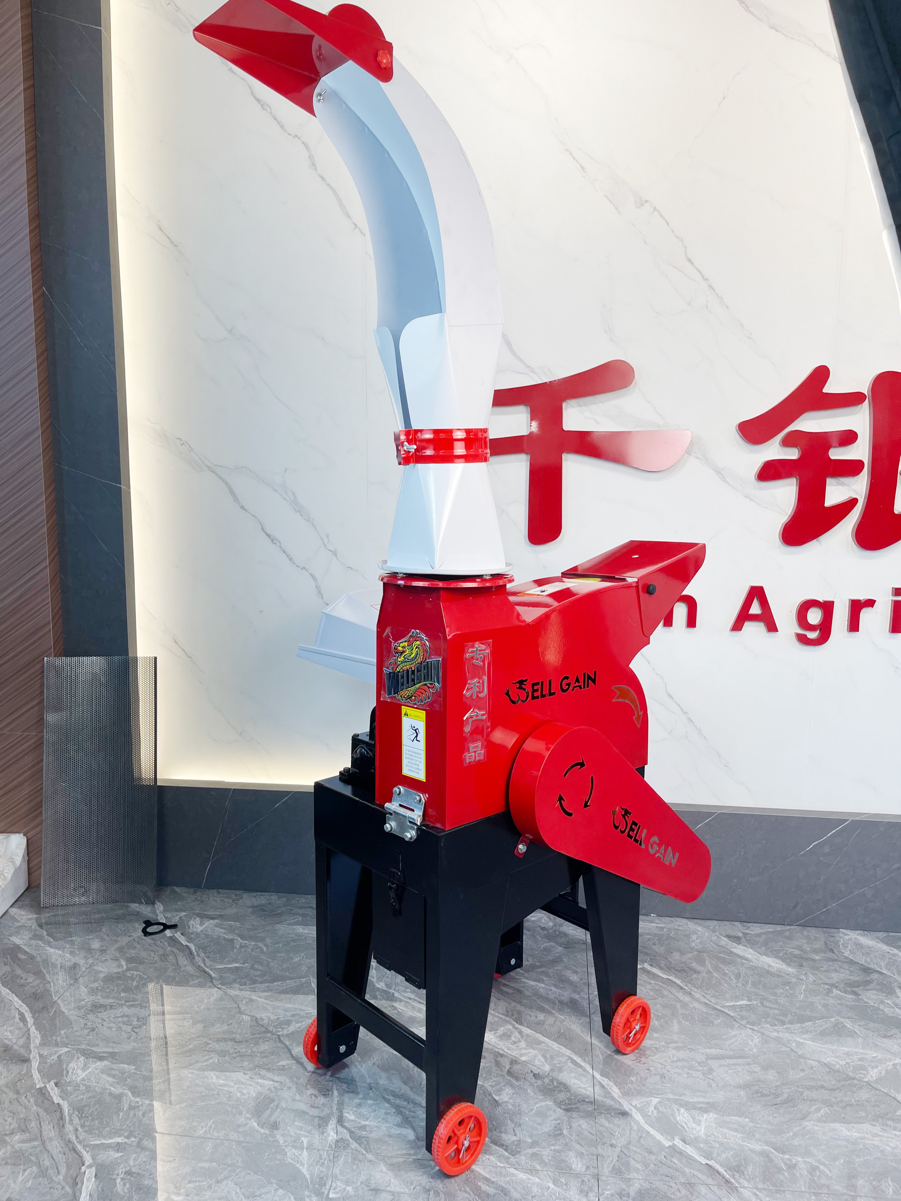 Livestock feed processing forage straw hay crusher silage chaff cutter machine grass chopper machine animal feed farm 1.5 ton/h