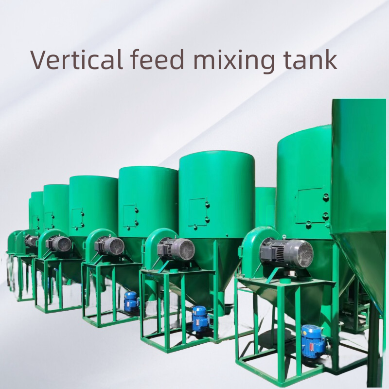 500-2000kg/h vertical farm chicken feed machine mixer and crusher automatic animal Feed mixing machine