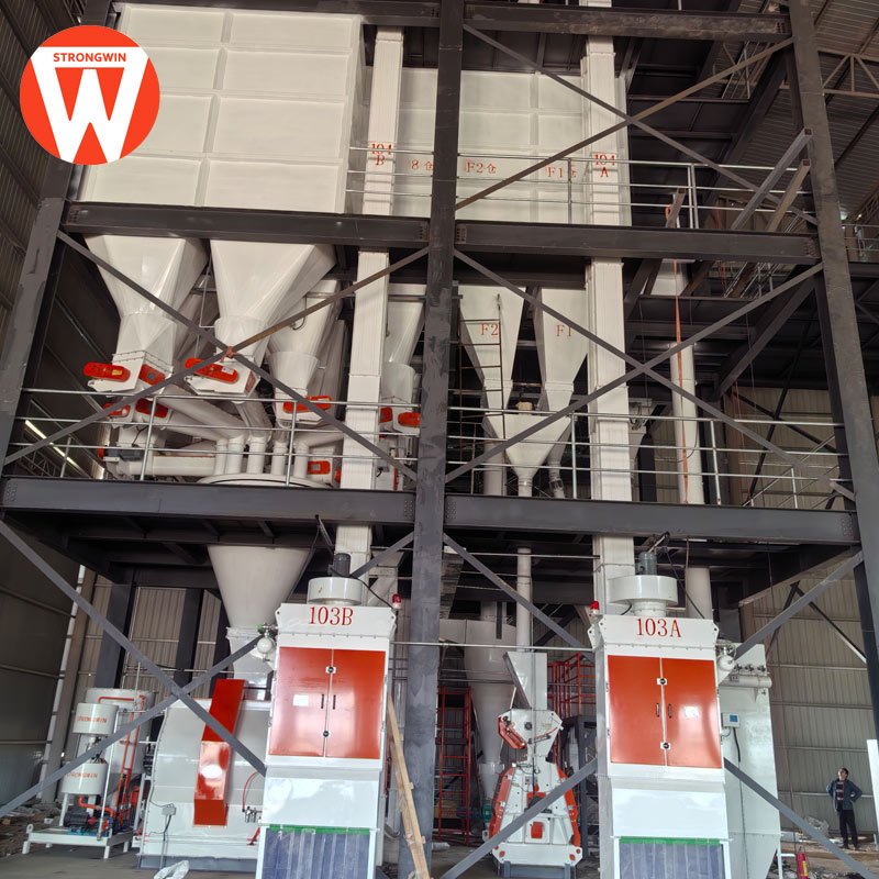 Turnkey project 10T/H automatic animal feed processing machine plant For cattle sheep pig rabbit chicken